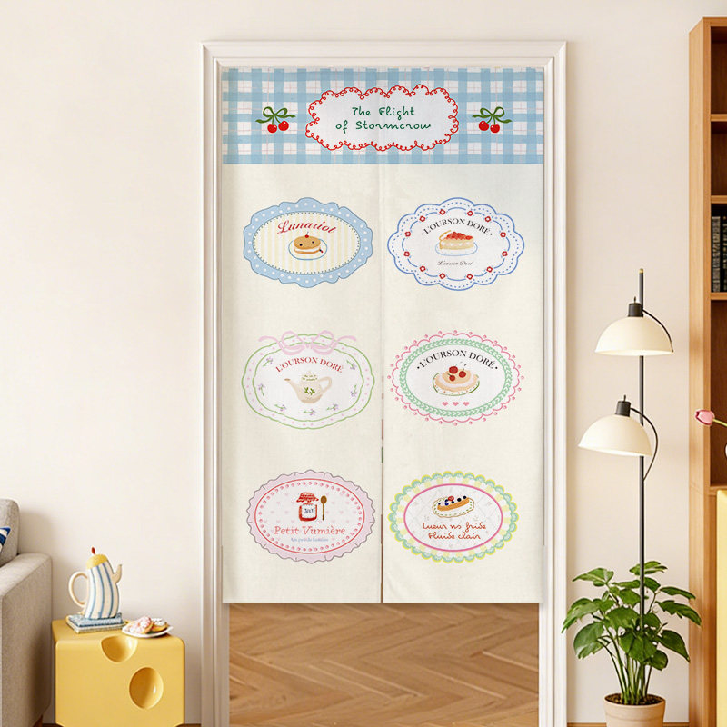 VIKAMA Blue Grid French Noren  – Commercial Window Printing Bewertung und Preis