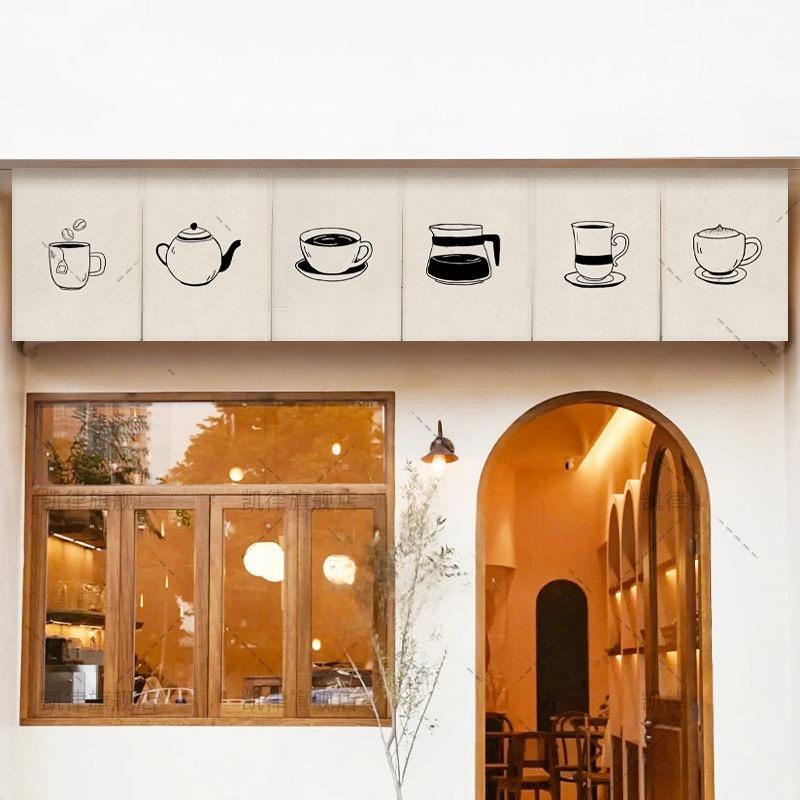 VIKAMA Hand Drawn Coffee Noren – Commercial Window Printing Bewertung und Preis