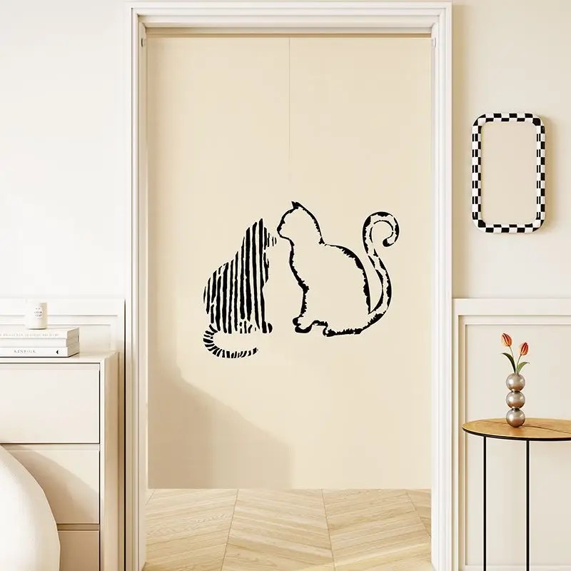 VIKAMA Minimal Line Cat Noren  – Commercial Window Printing Bewertung und Preis