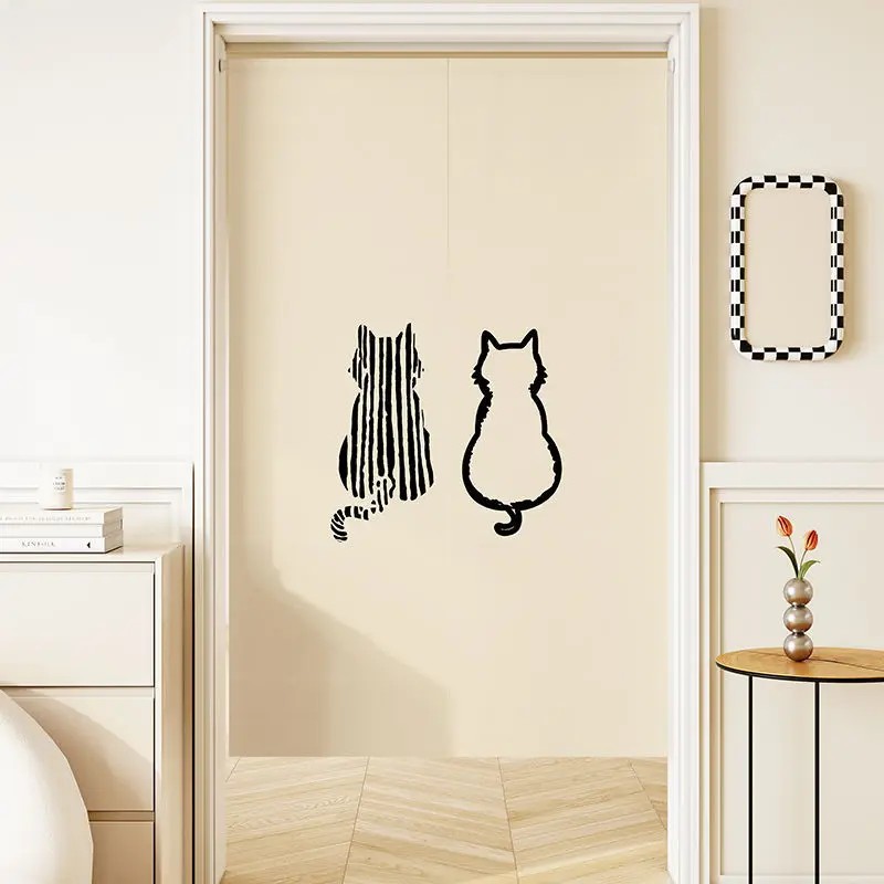 VIKAMA Minimal Line Cat Noren  – Commercial Window Printing Bewertung und Preis
