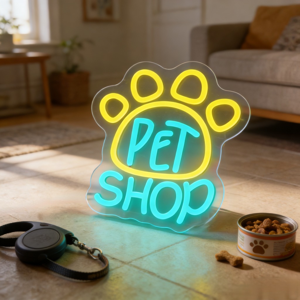Pet Shop Neon Sign LED Wall Ar – Commercial Window Printing Bewertung und Preis