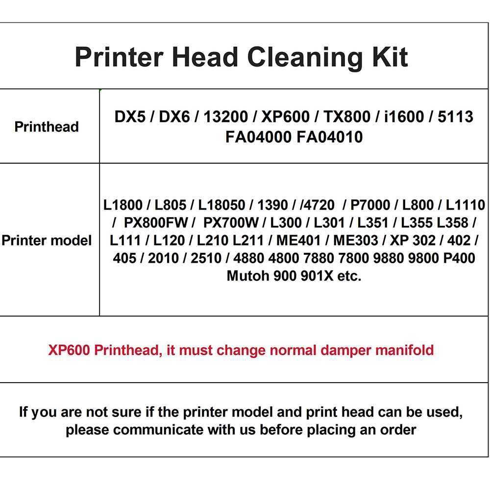 8 Channels Printhead Cleaning  – Print Head Cleaning Kit Bewertung und Preis
