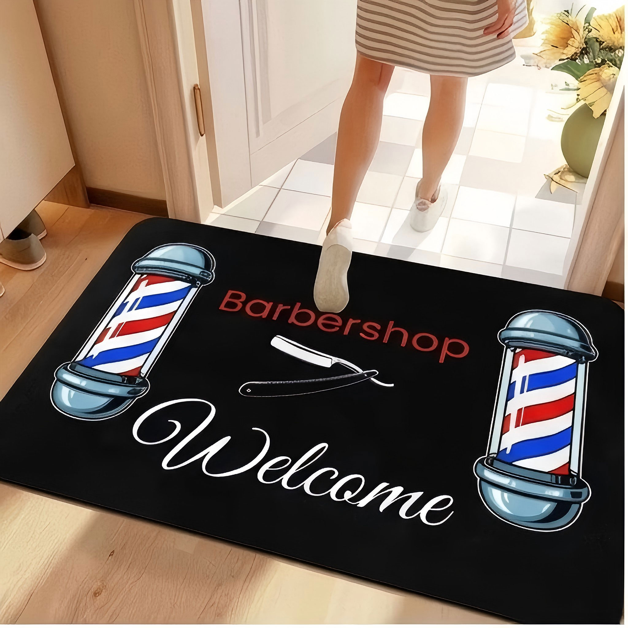 Barbershop pole welcome graphi – Commercial Printing And Graphics Bewertung und Preis